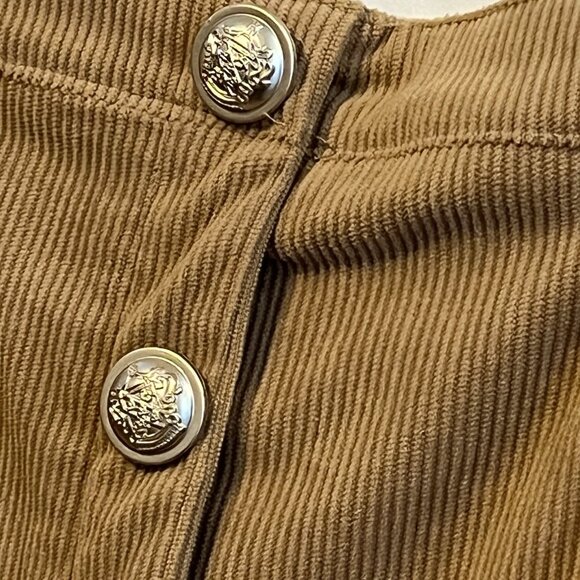 Jealous Tomato Women’s Brown Jumpsuit Medium Size Corduroy Y2K Flare Leg Zipper - Picture 10 of 14